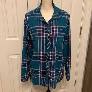 Sonoma Plus Plaid Button Up Shirt